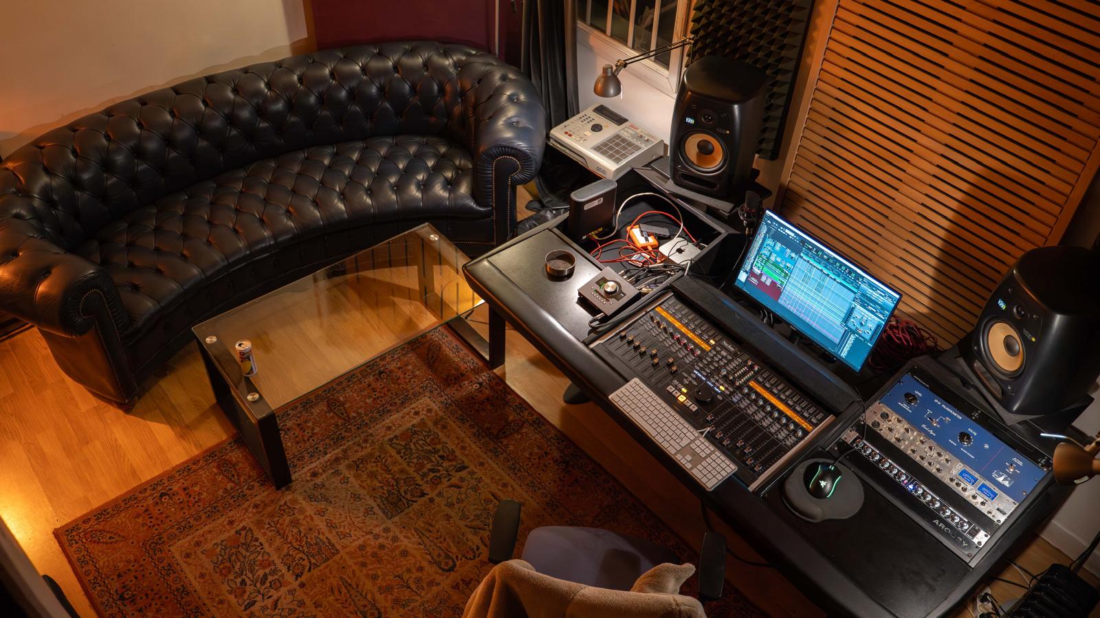 Vue haute de la pièce studio